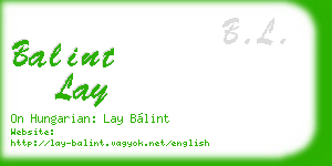 balint lay business card